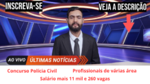 SAIU O EDITAL essa semana DA POLÍCIA CIVIL DO DISTRITO FEDERAL vagas para profissionais de saúde.